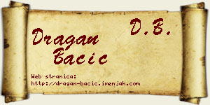 Dragan Bačić vizit kartica